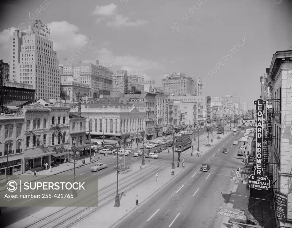 USA, Louisiana, New Orleans, View of Canal Street