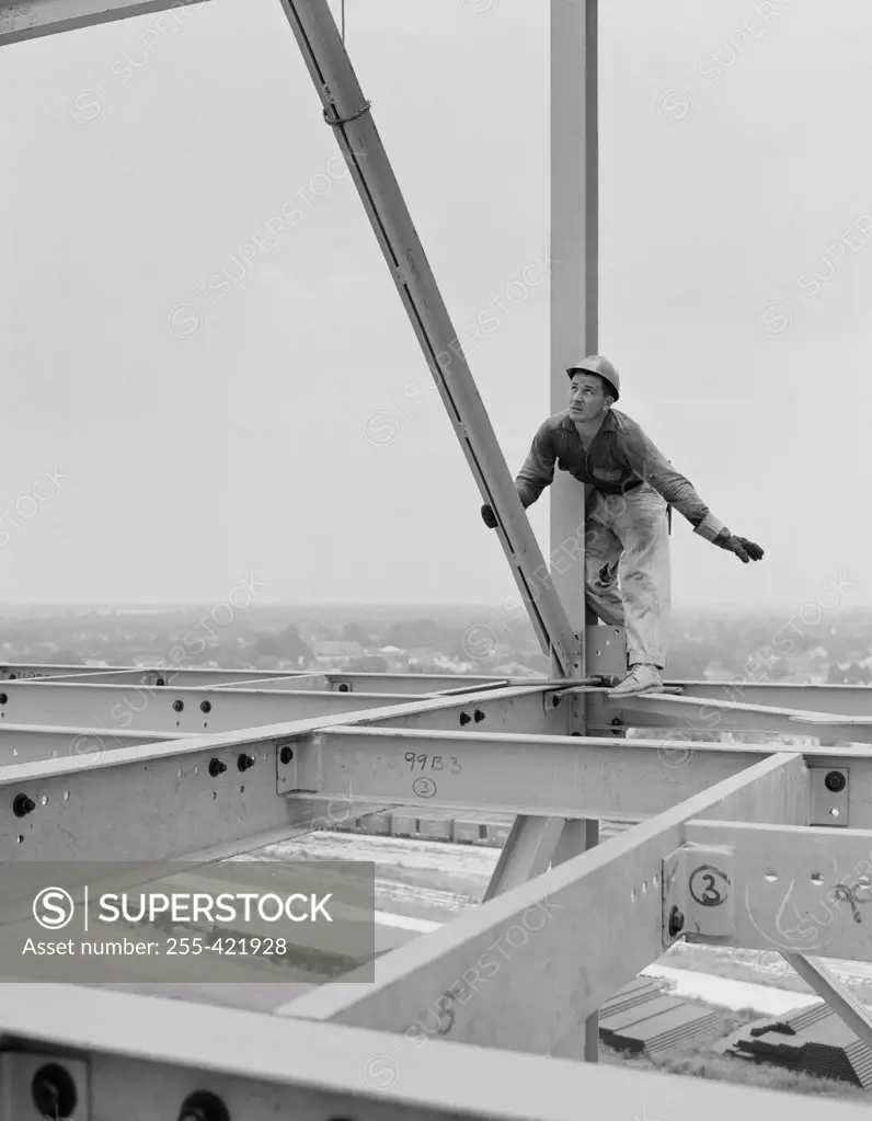 Man working on construction site
