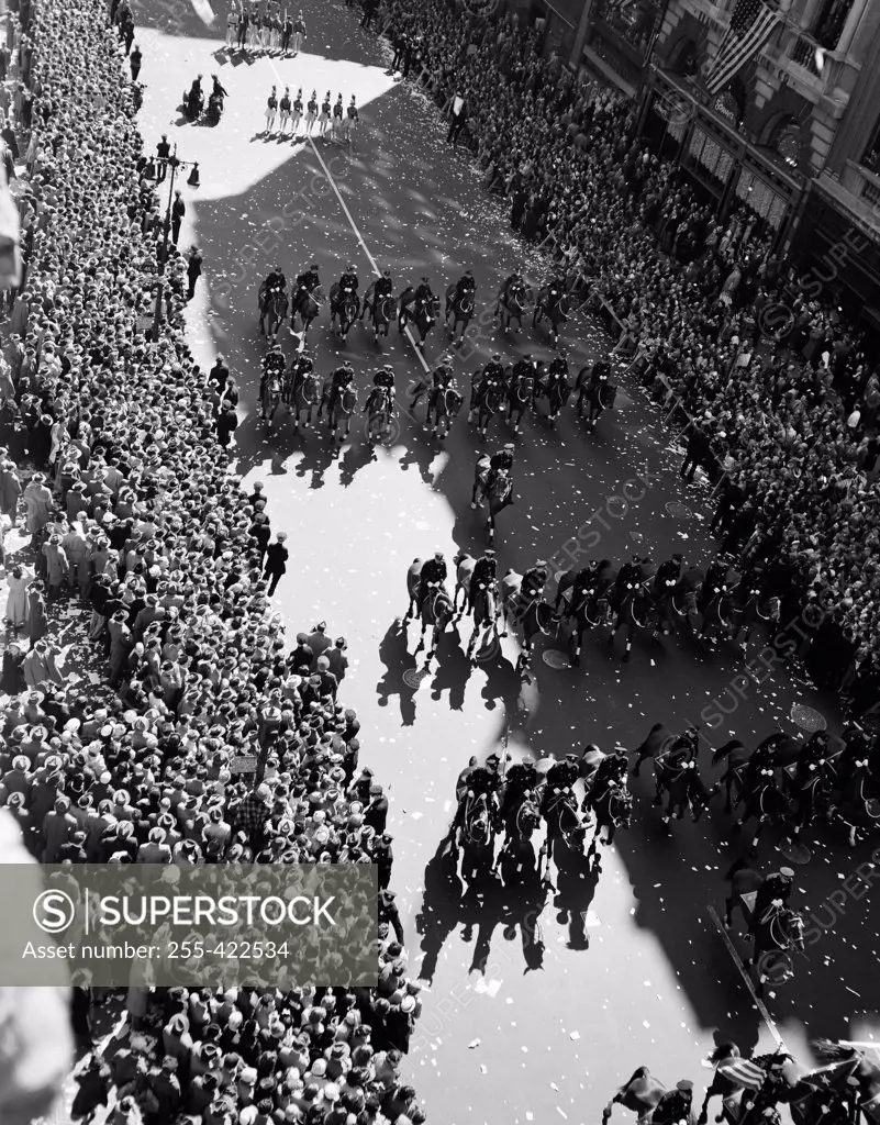 USA, New York City, General Douglas MacArthur parade in April 1951