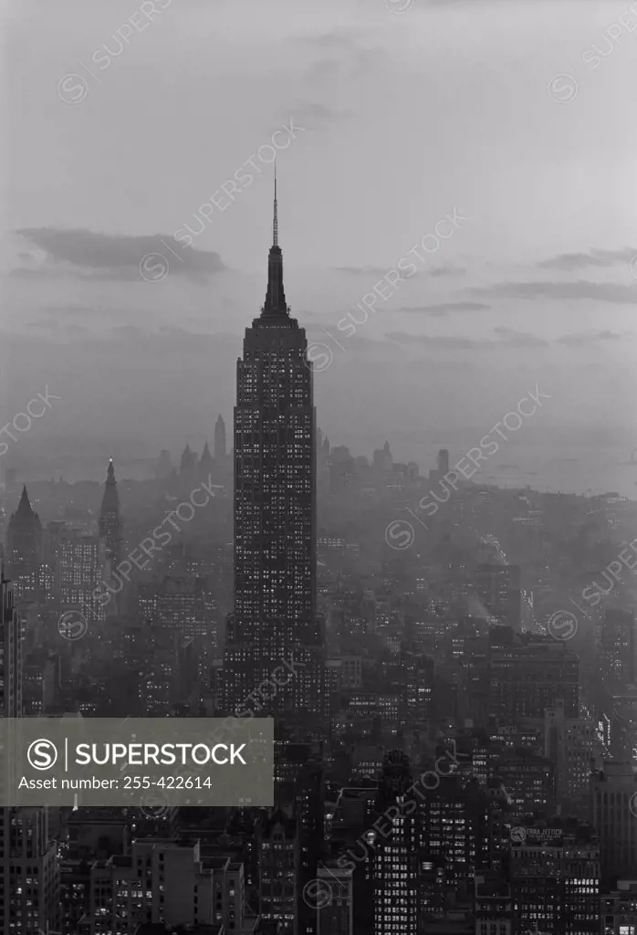 USA, New York State, New York City, Empire State Building seen from Radio City, dusk