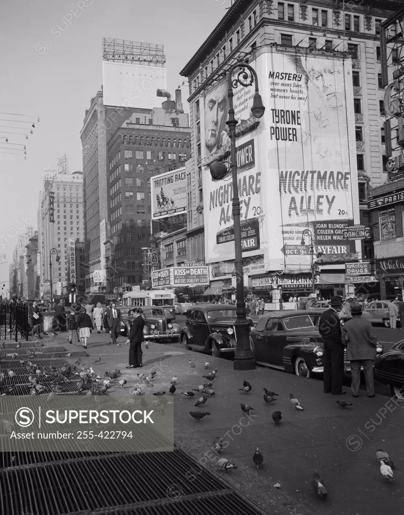 USA, New York, Times Square street scene
