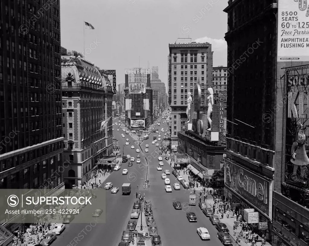USA, New York State, New York City, Times Square with Hotel Astor on left