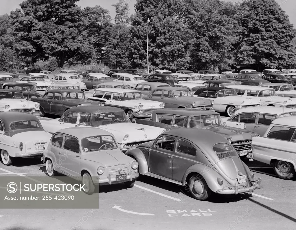 USA, New York, White Plains, Parking area for employees of General Food Corporation