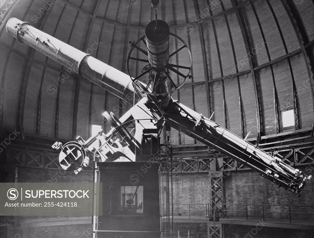 USA, Pennsylvania, Pittsburgh, Telescope in Allegheny Observatory at University of Pittsburgh