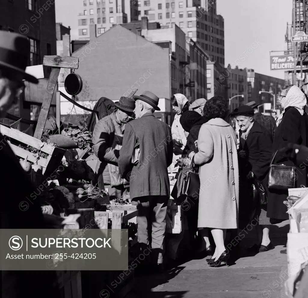 USA, New York State, New York City, Bleeker Street market