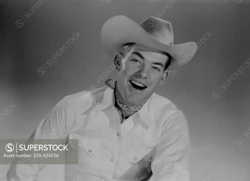 Cheerful cowboy portrait