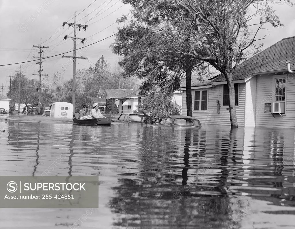 USA, Louisiana, New Orleans, Floods during hurricane Betsy