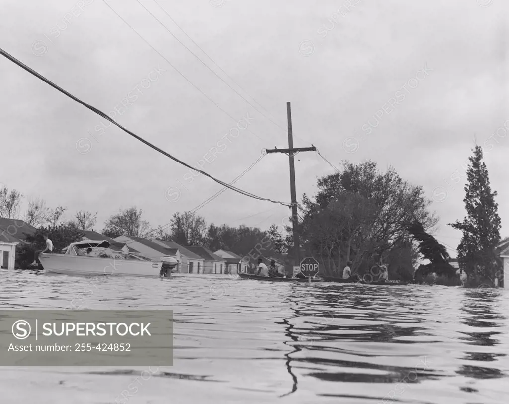 USA, Louisiana, New Orleans, Floods during hurricane Betsy
