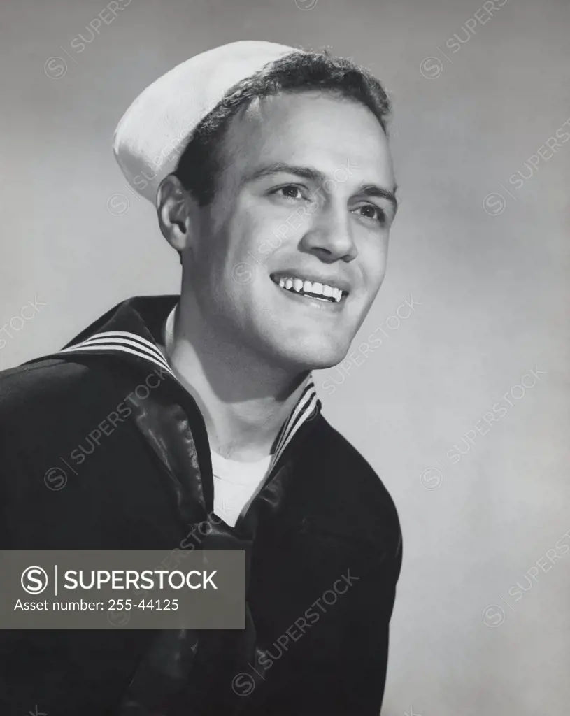 Close-up of a sailor smiling