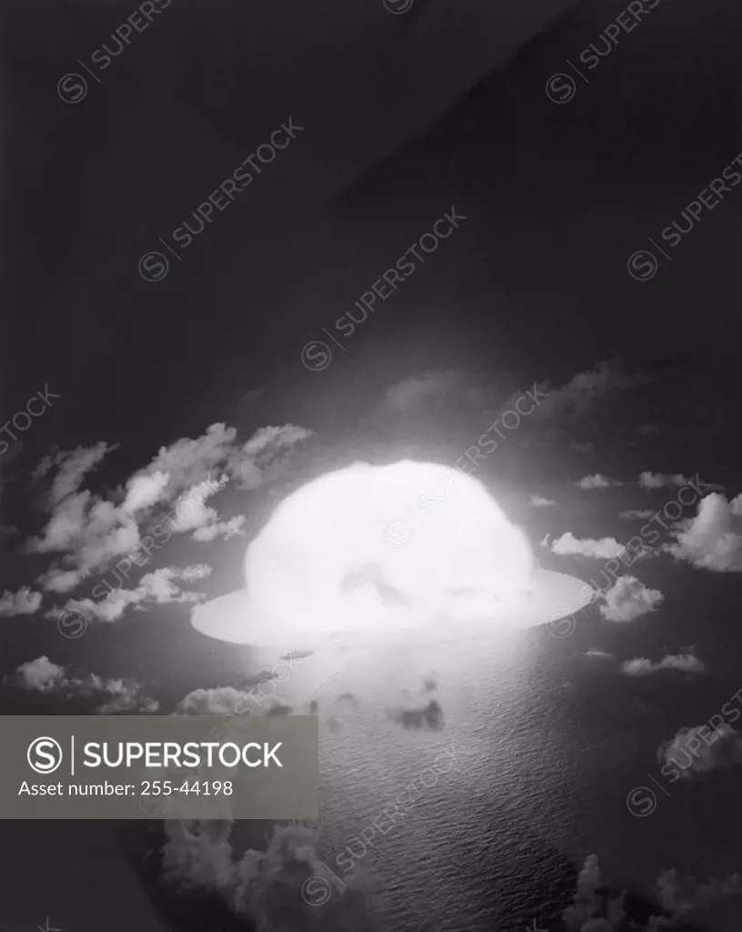 Cloud formed by an atomic bomb explosion, Enewetak, Marshall Islands, 1951