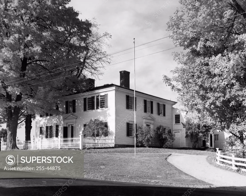 Facade of a house, Franklin Pierce Homestead, Hillsborough, New Hampshire, USA