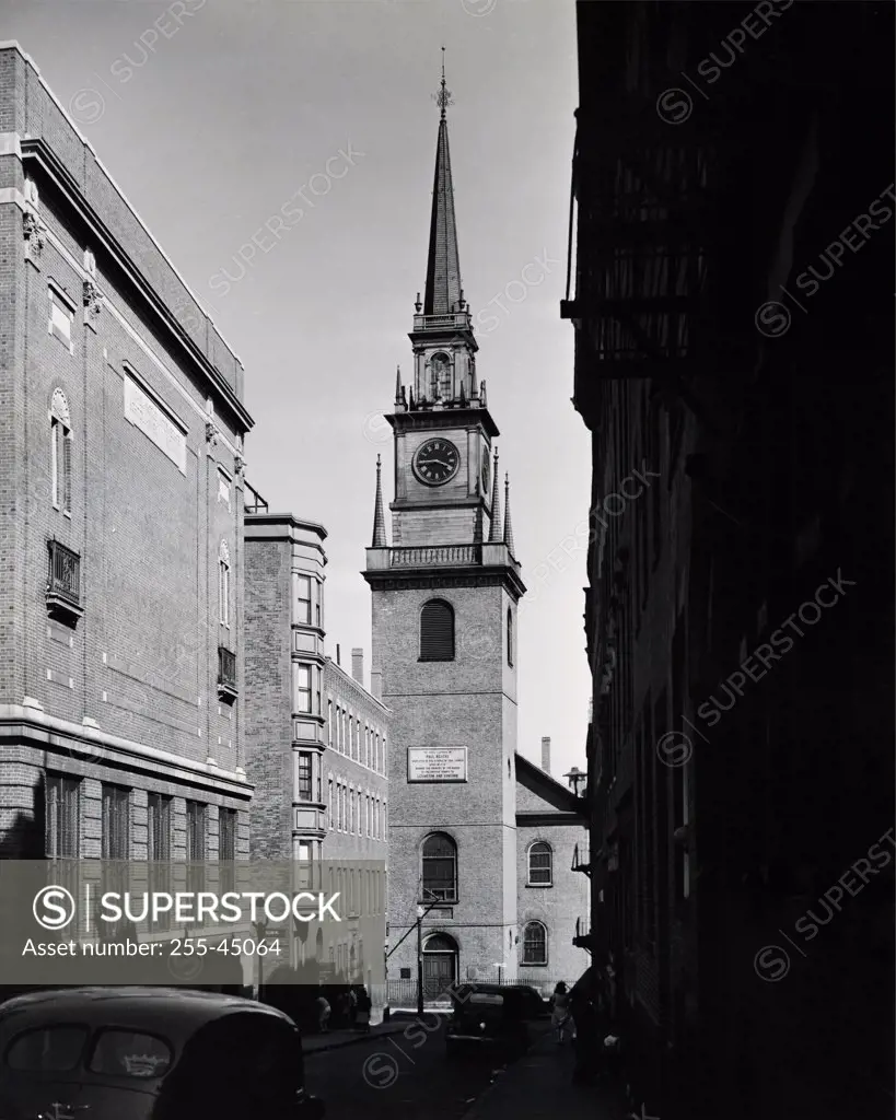 Low angle view of a clock tower, Boston, Massachusetts, USA