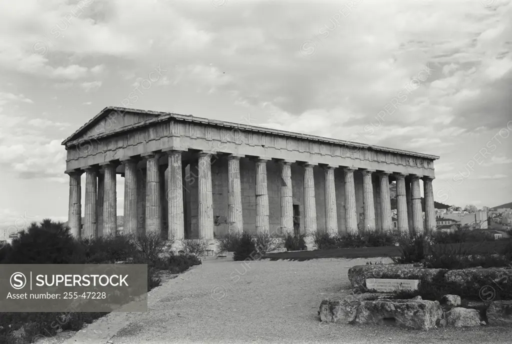 Vintage Photograph. Temple of Theseus, Athens, Greece