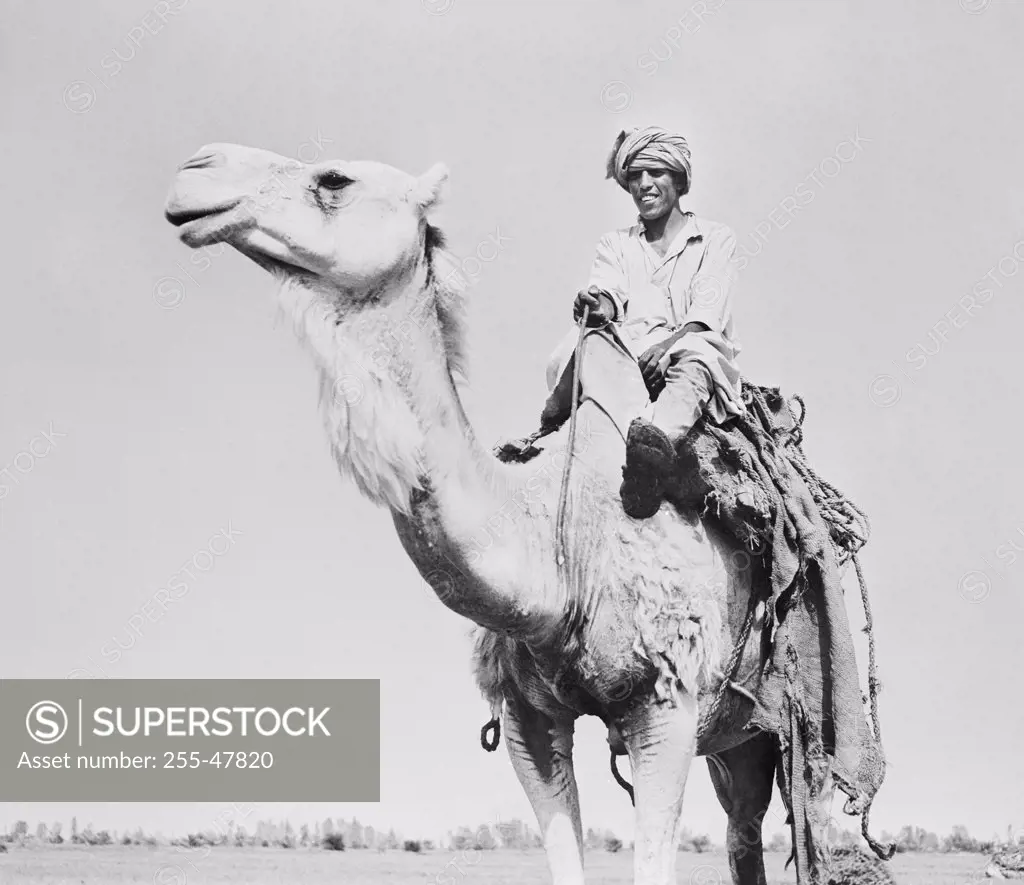 Man riding camel