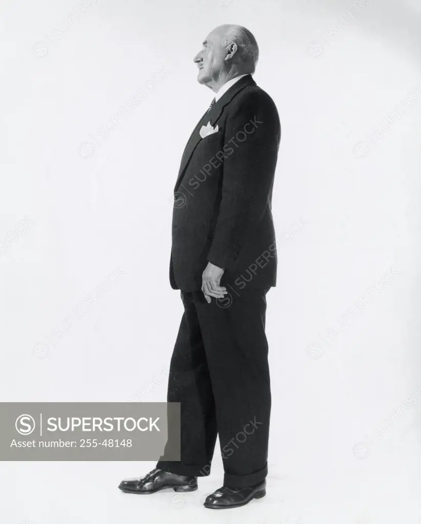 Side profile of businessman standing