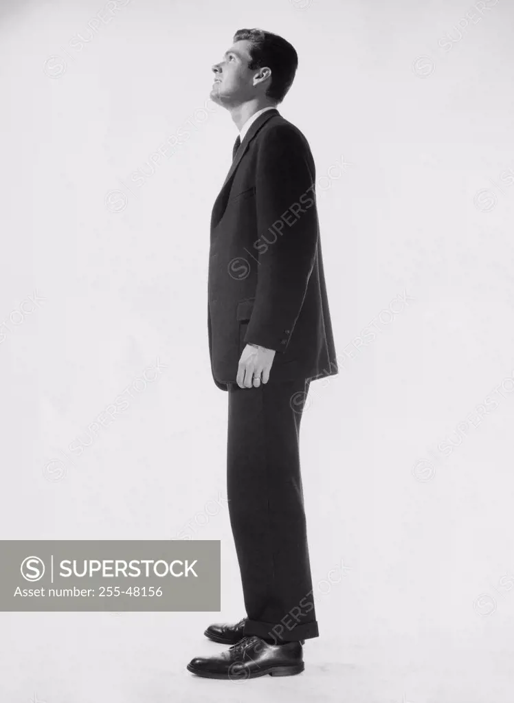Side profile of businessman standing