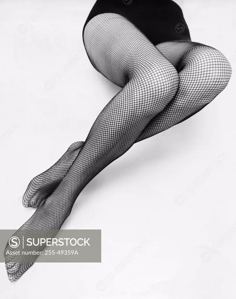Low section view of a woman wearing stockings
