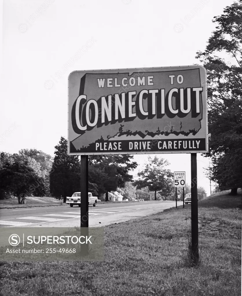 Welcome Sign, Connecticut, USA