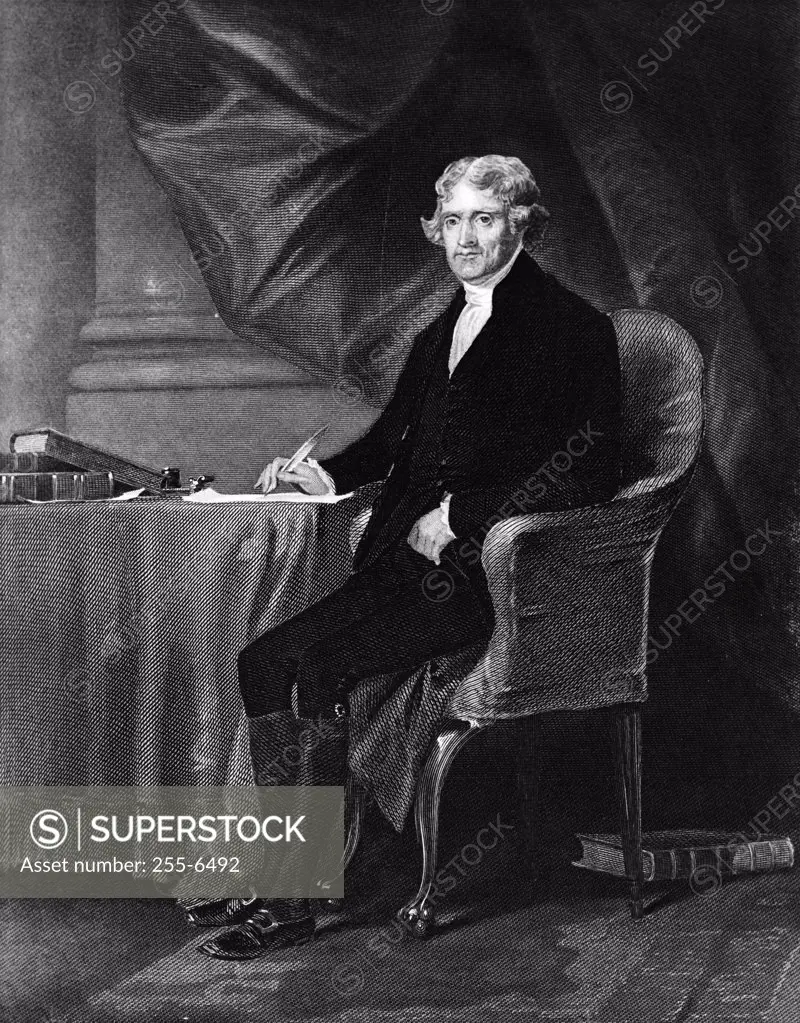 Portrait of Thomas Jefferson, by unknown artist