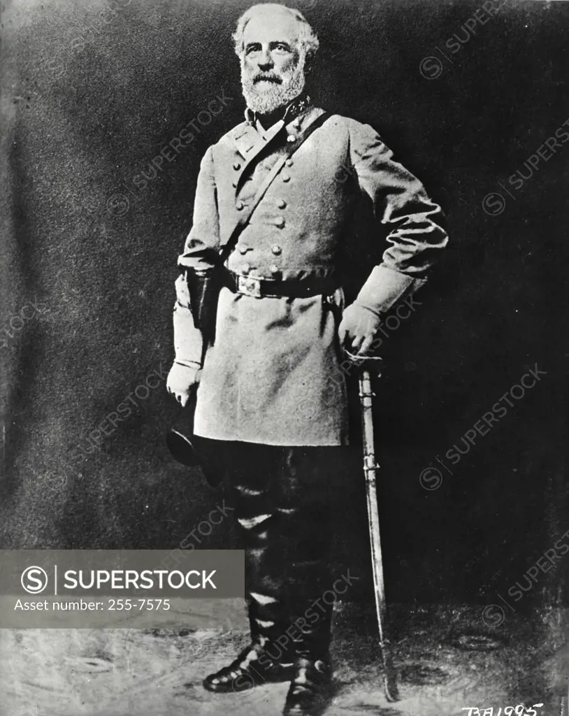 Vintage photograph. Portrait of General Robert E. Lee, Civil War