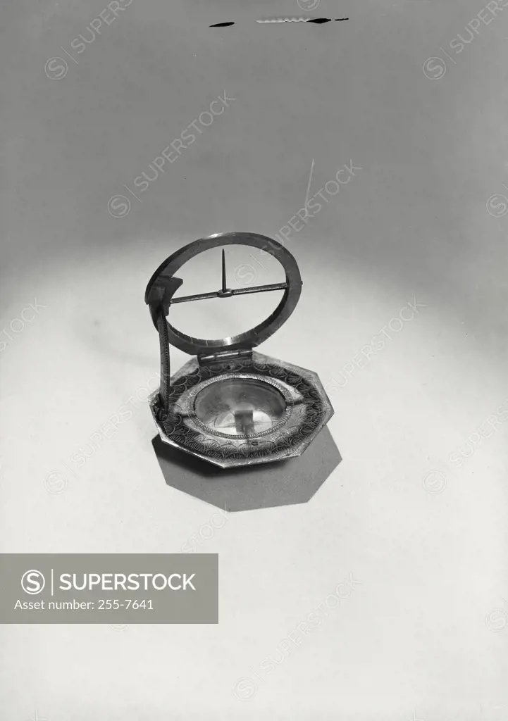 Vintage photograph. Close-up of a sundial