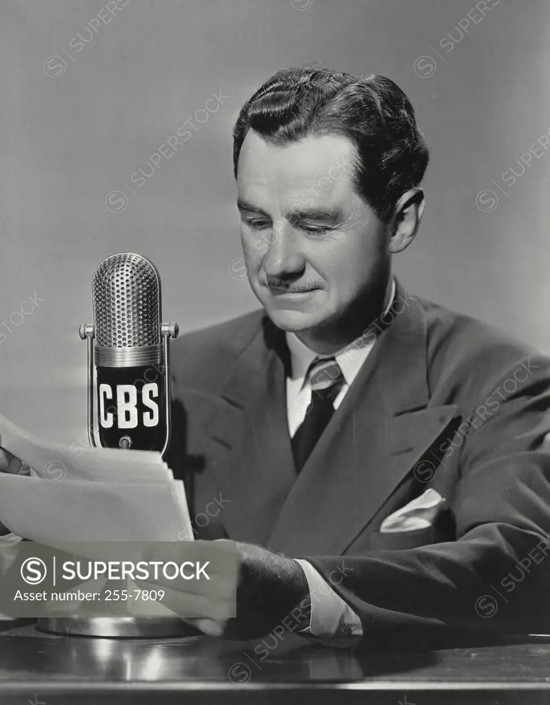 Vintage photograph. Lowell Thomas, American Radio Commentator, (1892-1981)
