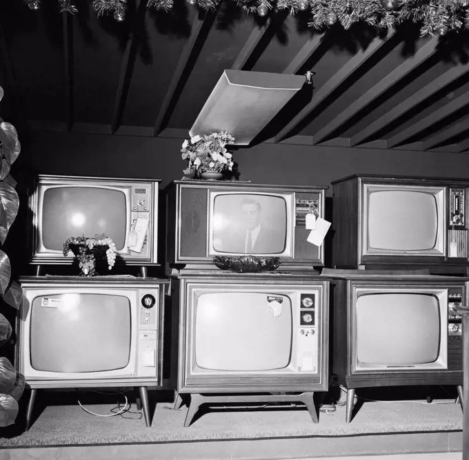 Old fashioned television sets