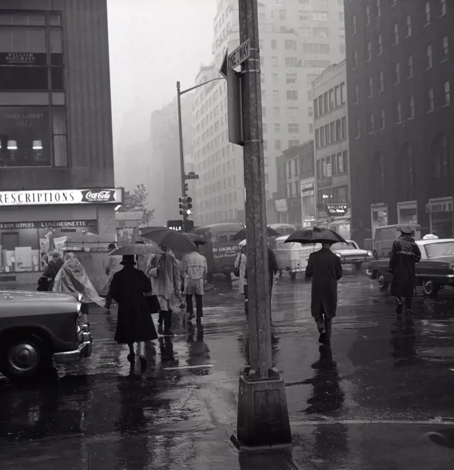 USA, New York City, rainy day