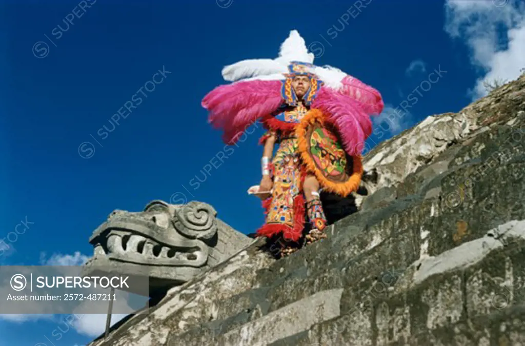 Aztec DancerTemple of QuetzalcoatlTeotihuacanMexico