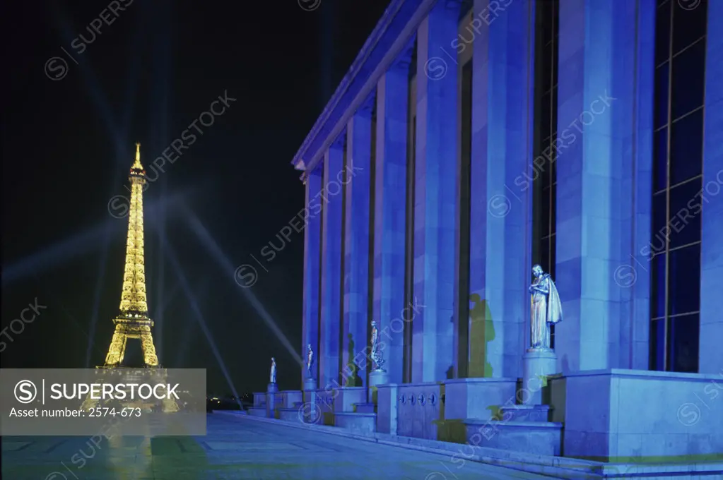 Eiffel Tower & Chaillot Palace Paris France