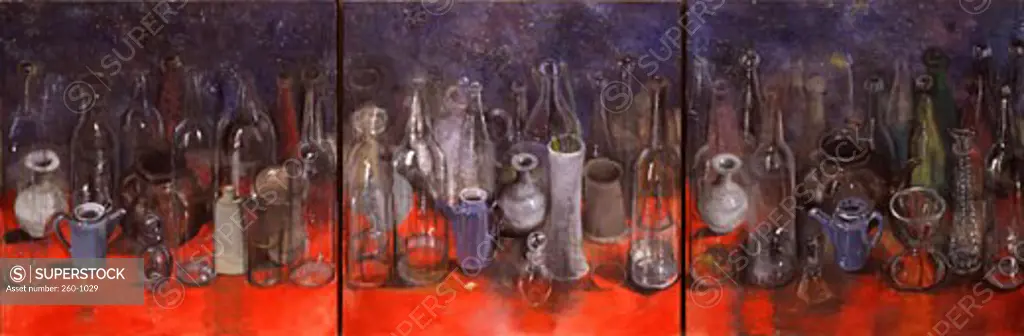 Still life with bottles II by Jim Dine, born 1935