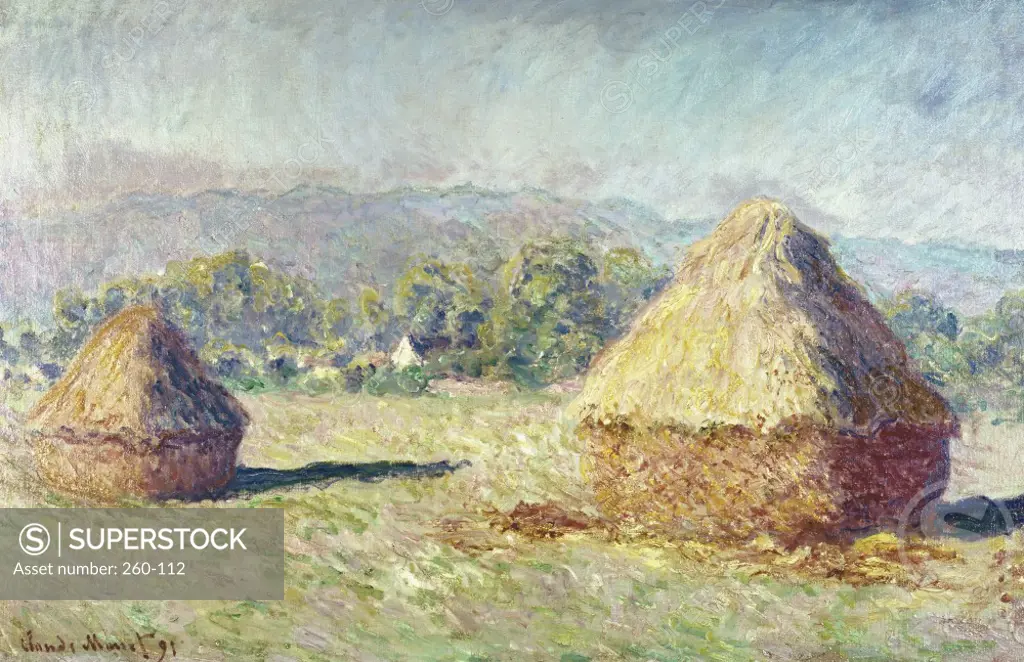 Two Haystacks  Claude Monet (1840-1926/French)  Oil on canvas J.H. Whittemore Collection, Naugatuck, Connecticut  