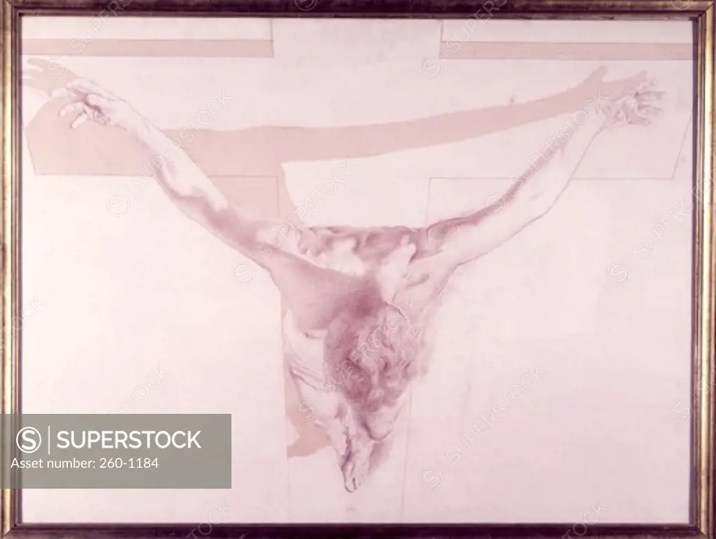 Crucifixion by Salvador Dali, drawing, 1904-1989, USA, Florida, St. Petersburg, Salvador Dali Museum