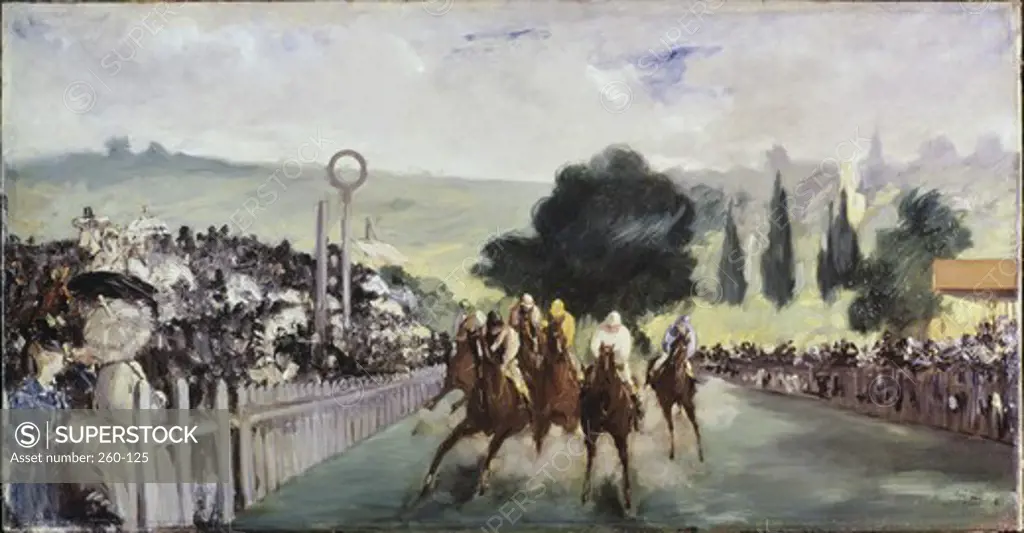 Races at Longchamp  1866 Edouard Manet (1832-1883 French) Oil on canvas Art Institute of Chicago, Illinois, USA