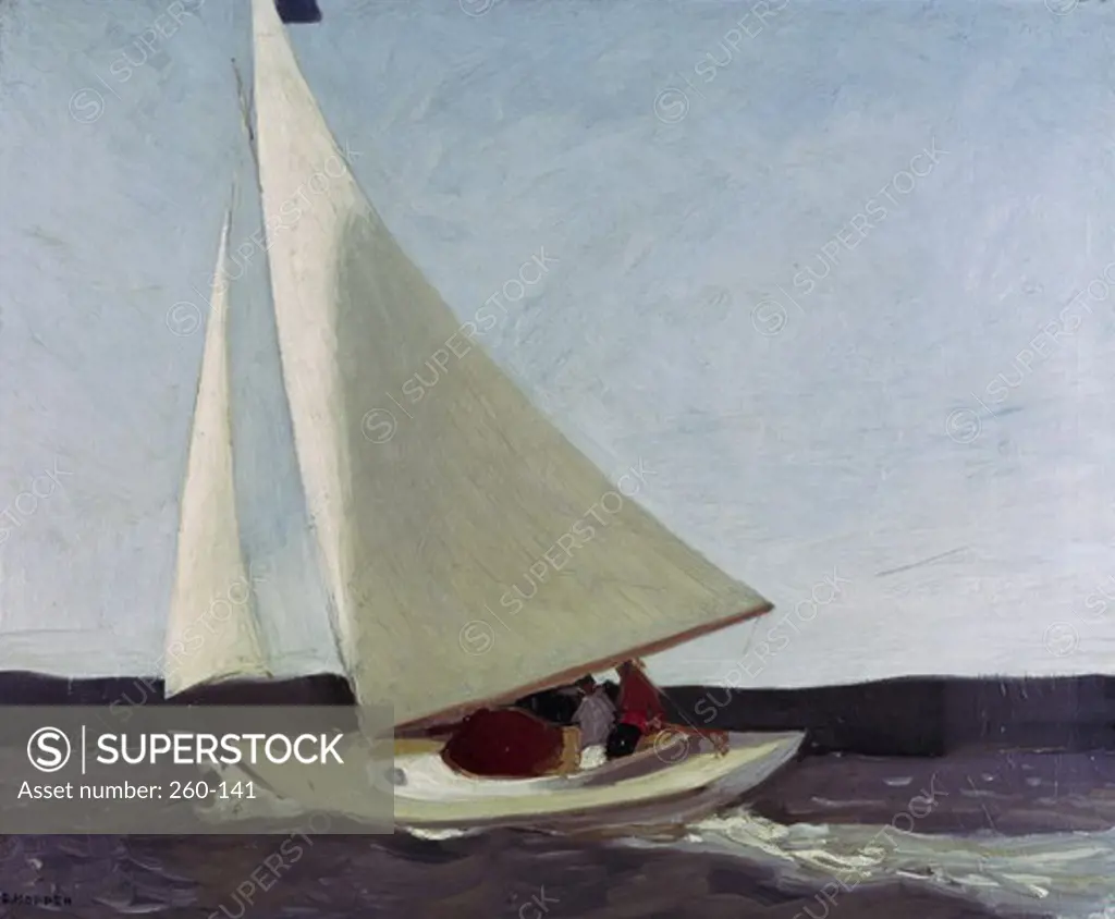 Sailing by Edward Hopper, oil on canvas, 1911, 1882-1967, USA, Pennyslvania, Pittsburgh, Carnegie Institute, Museum of Art
