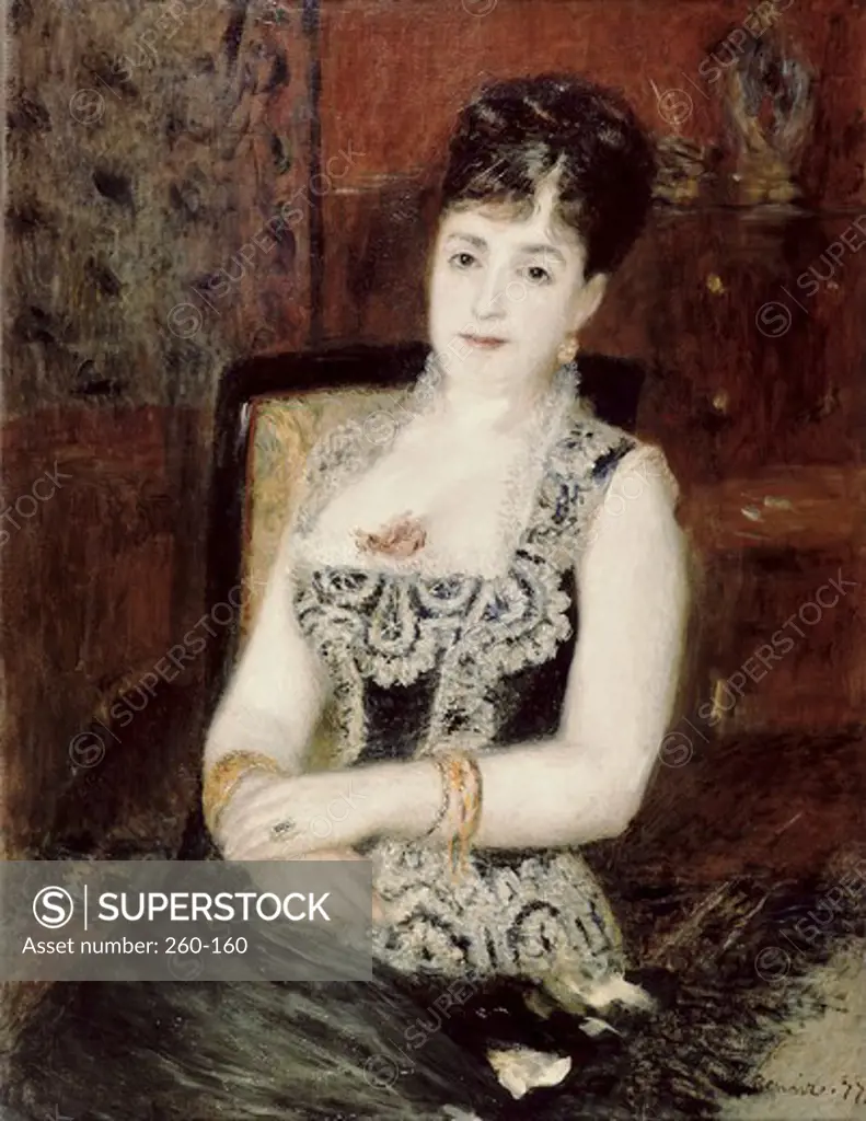 Title Unknown - Portrait of a Woman  1877 Pierre Auguste Renoir (1841-1919 French) Oil on canvas