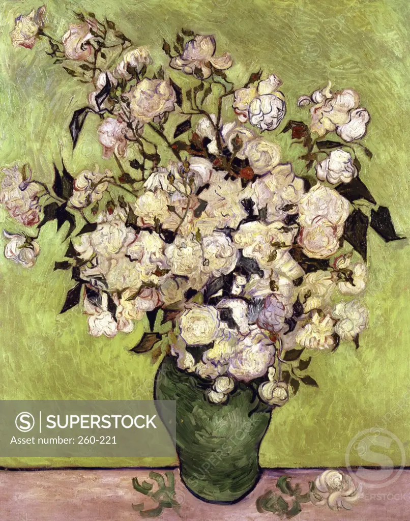 Vase of Roses 1890 Vincent van Gogh (1853-1890 Dutch)  Oil on canvas 