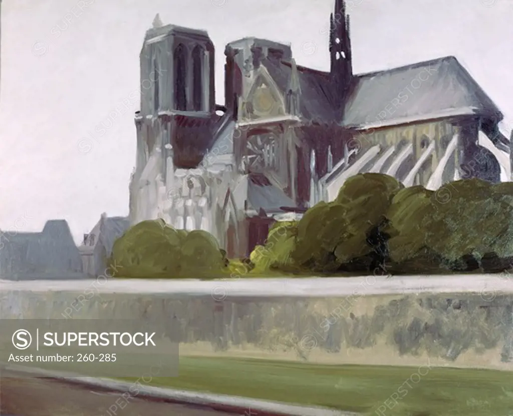 Notre Dame de Paris by Edward Hopper, 1882-1967, USA, New York State, New York City, Whitney Museum of American Art