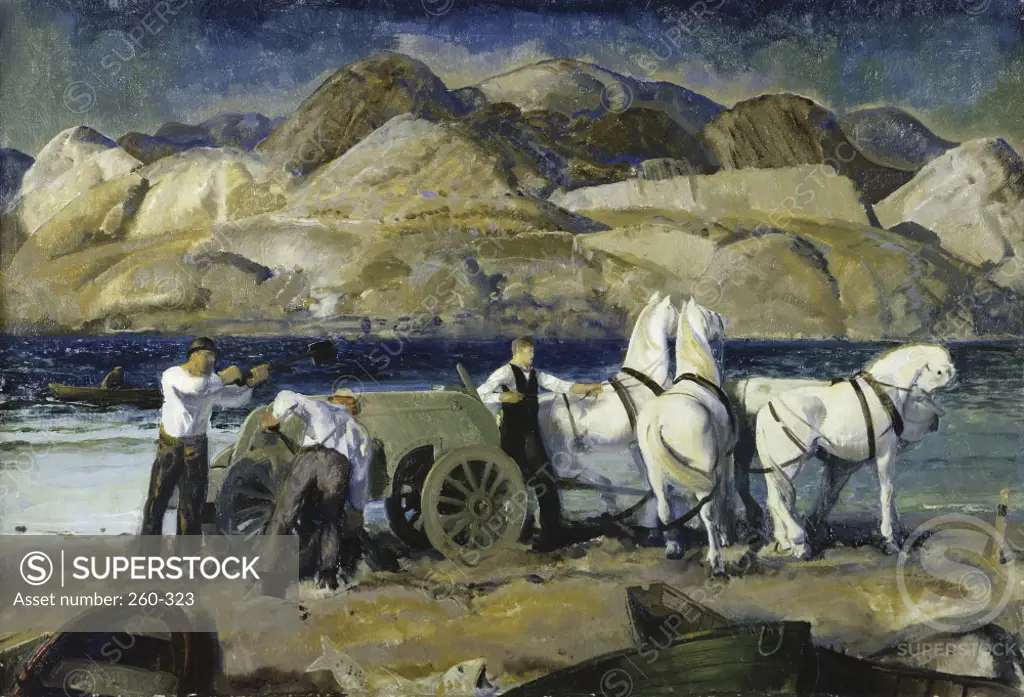 The Sand Team  1917,  George Bellows (1882-1925/American)  Oil on Canvas  Brooklyn Museum, New York 