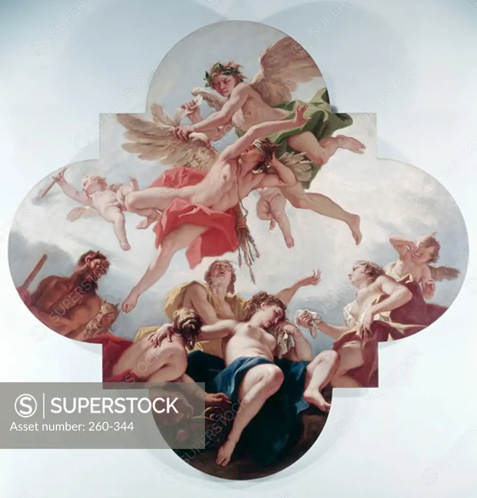 The Taming Of Cupid (Love Punished) Sebastiano Ricci (1659-1734 Italian) Fresco