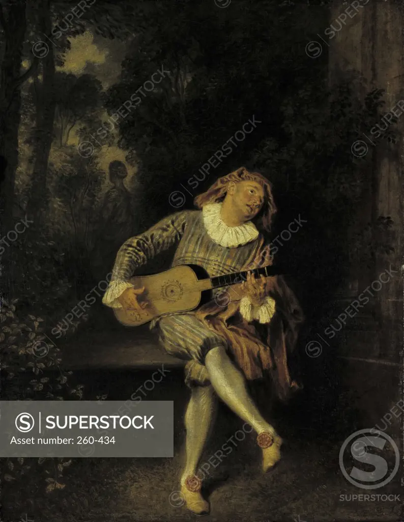 Mezzetin  c. 1719 Jean Antoine Watteau (1684-1721/French) Oil on Canvas Metropolitan Museum of Art, New York City 