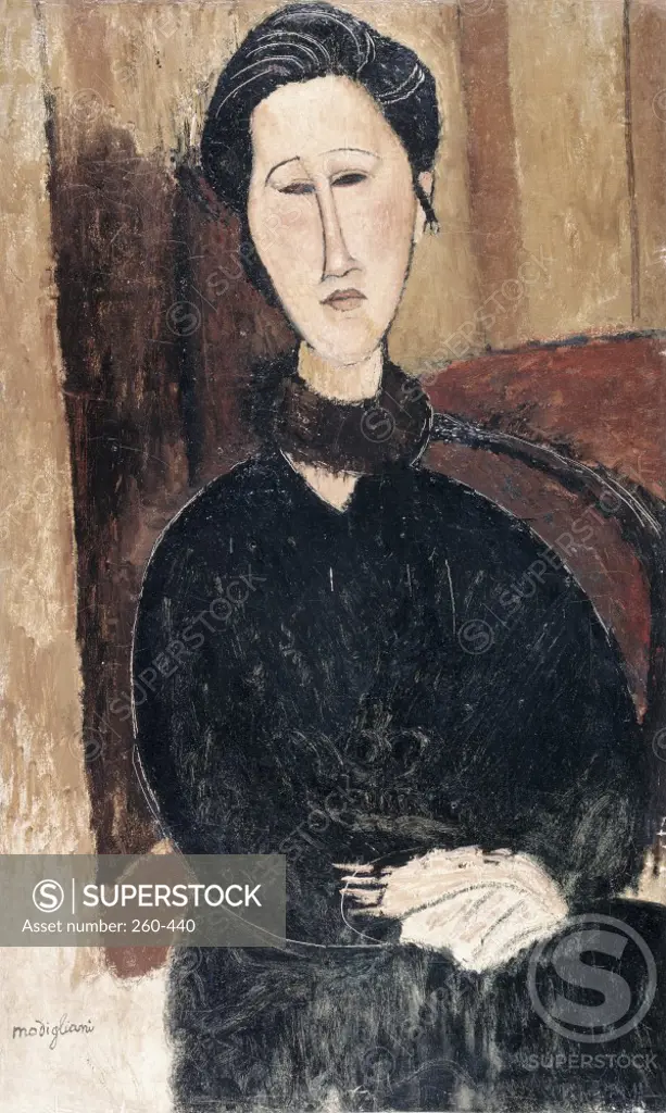 Title Unknown (Portrait of a Woman) Amedeo Modigliani (1884-1920 Italian) Solomon R. Guggenheim Museum, New York 