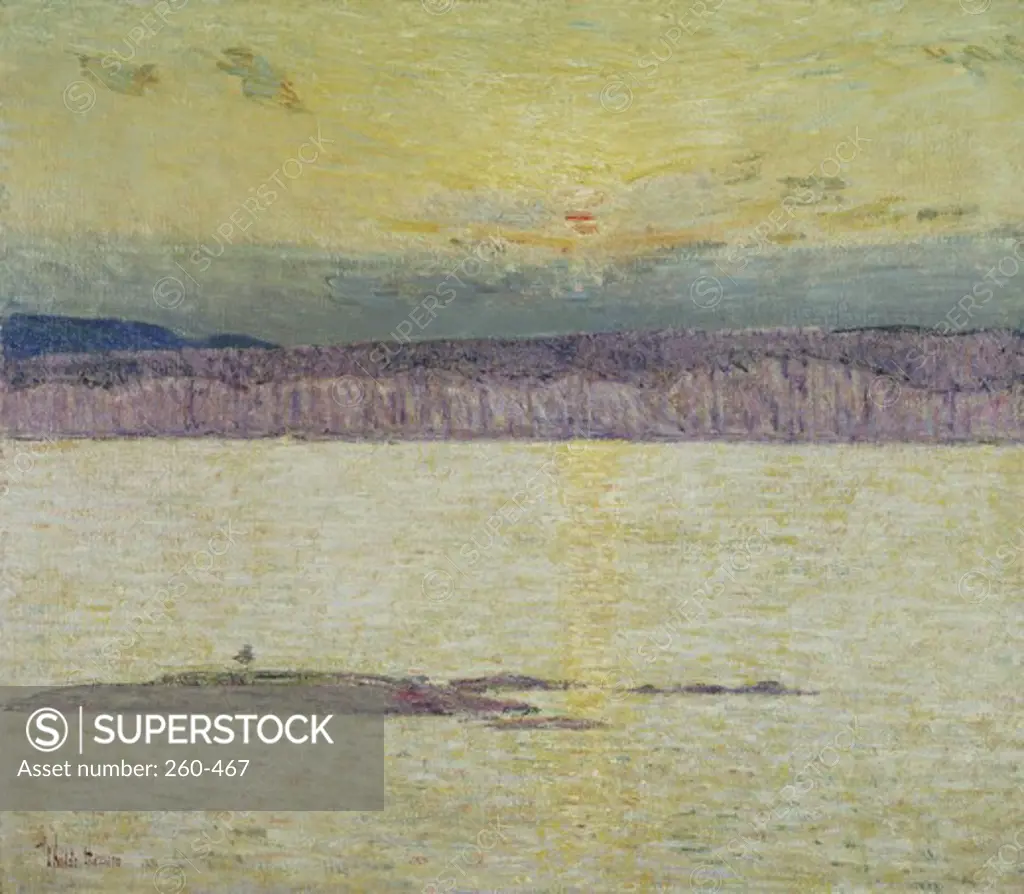 Sunset Ironbound Island:  Mount Desert, Maine ca. 1896 Frederick Childe Hassam (1859-1935 American) White House, Washington D.C., USA