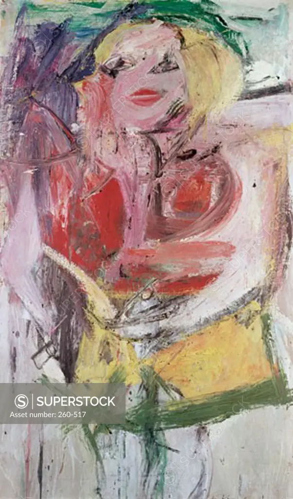 Woman by Willem de Kooning, oil on canvas, circa 1950, 1904-1997