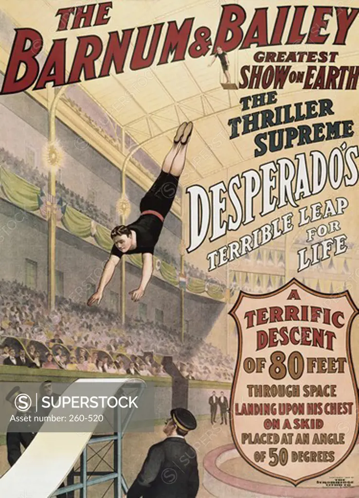 Barnum & Bailey- Desperado's Terrible Leap Posters 