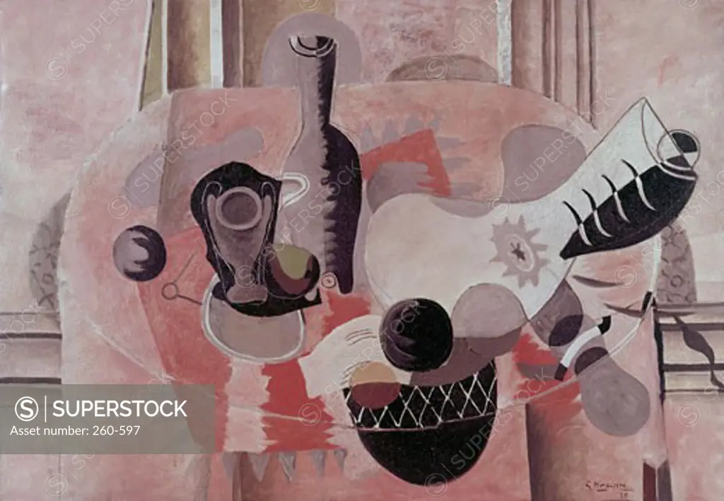 Still life by Georges Braque, oil on canvas, 1935, 1882-1963, Lasker Collection