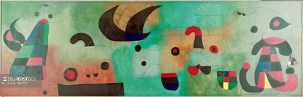 Abstraction by Joan Miro, mural, 1893-1983