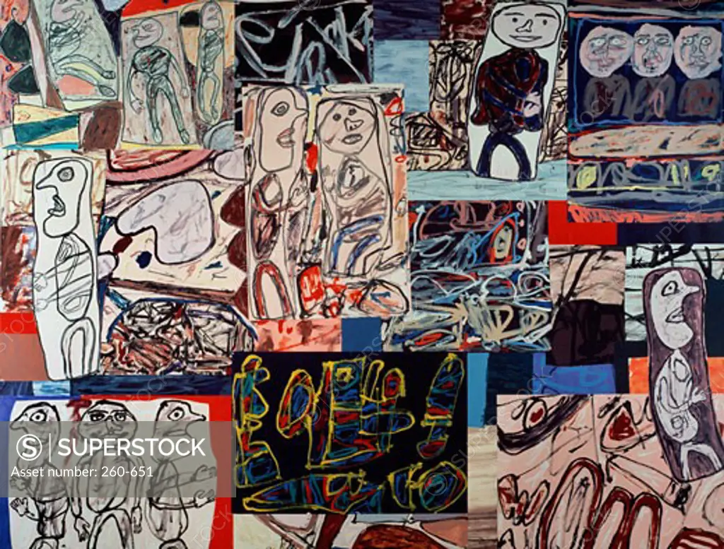 Abstract series by Jean Dubuffet, 1976, 1901-1985