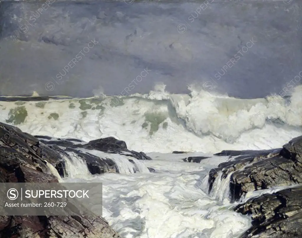 Title Unknown (Rolling Surf)  Frederick Judd Waugh (1861-1940 American)