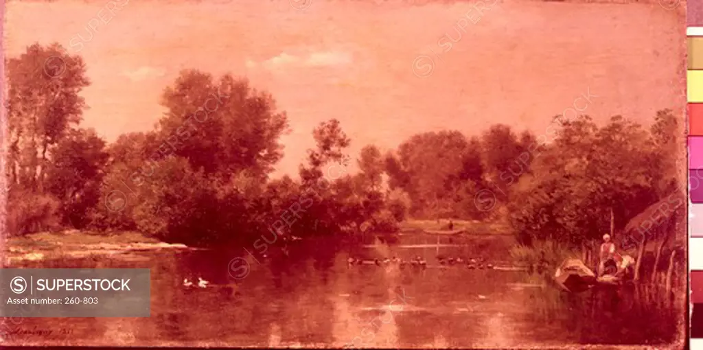 Summertime On Marne by Charles Francois Daubigny, (1817-1878)